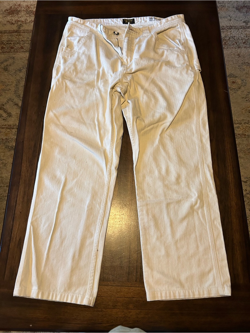 Seager Bison Pant in Natural Herringbone